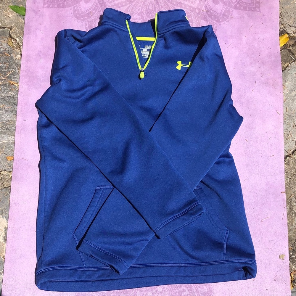 Blue Under Armour half-zip boys sweatshirt